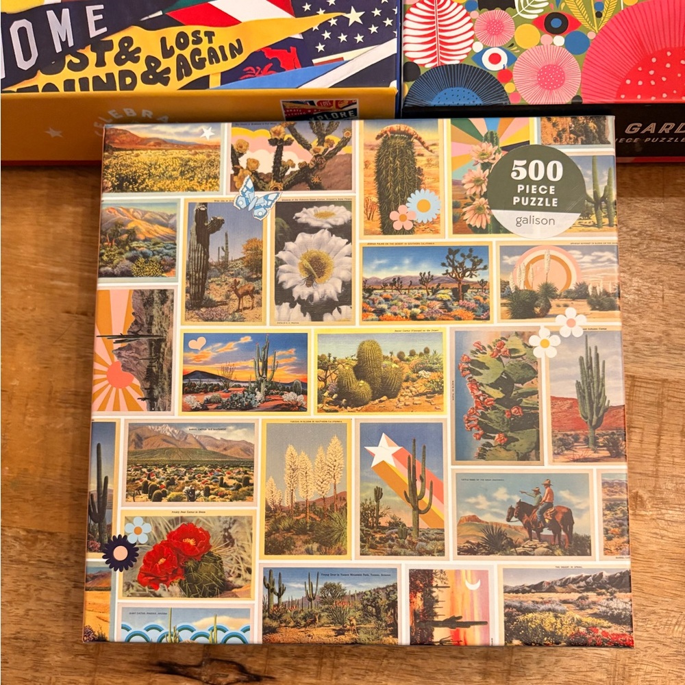 3 Galison Jigsaw puzzles 500pcs Painted Desert, Celebrate and Eyes in the Garden - Picture 4 of 5